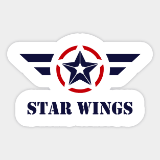 Star Wings Emblem Logo Sticker